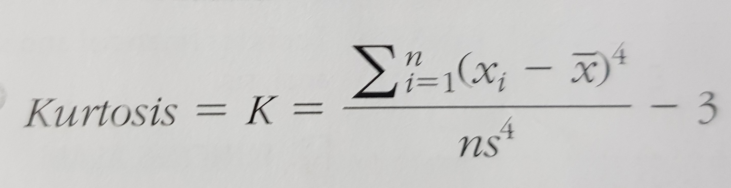 kurtosis