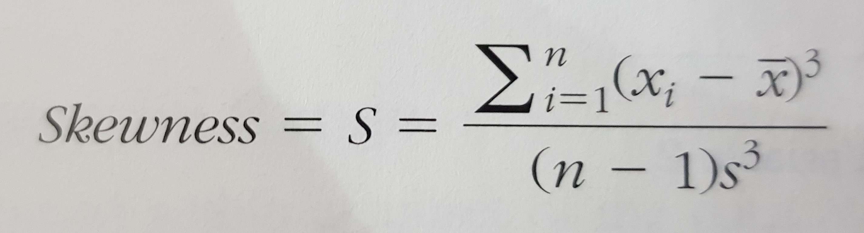 skewness